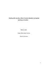 Kutatási anyagok 'Dealing with Security, Effect of Natural Disasters and Global Warming on Tourism', 1.                