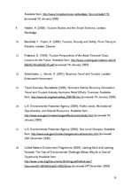 Kutatási anyagok 'Dealing with Security, Effect of Natural Disasters and Global Warming on Tourism', 13.                