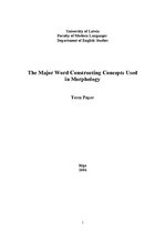 Kutatási anyagok 'The Major Word Constructing Concepts Used in Morphology', 1.                