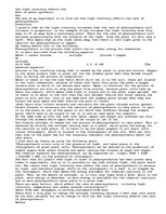 Esszék 'The Effect of Light Intensity on the Rate of Photosynthesis', 1.                