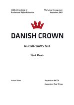 Záródolgozatok 'Danish Crown', 1.                