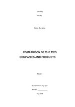 Összefoglalók, jegyzetek 'Comparison of the Two Companies and Products', 1.                
