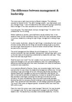 Összefoglalók, jegyzetek 'The Difference between Management & Leadership', 1.                