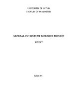Kutatási anyagok 'General Outlines of Research Process', 1.                