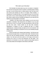 Esszék 'What Makes a Good Relationship', 1.                