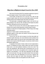 Esszék 'Migration to Highly-developed Countries Since 1945', 1.                