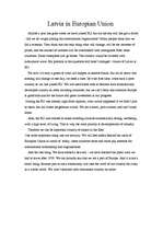 Esszék 'Latvia in Europian Union', 1.                