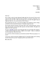 Esszék 'Informal Letter', 1.                