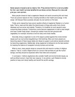 Esszék 'Essay on the Topic "Vegetarian Lifestyle"', 1.                