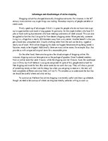 Esszék 'Advantages and Disadvantages of Online Shopping', 1.                