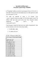 Összefoglalók, jegyzetek 'Age-Depth Modelling Report', 1.                