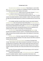 Esszék 'Commenting of Article "Millions of Euros for New Modern Laboratory"', 4.                