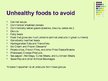 Prezentációk 'Healthy and Unhealthy Food', 15.                