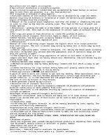 Összefoglalók, jegyzetek 'Agriculture and Its Impact on Ecosystem', 1.                