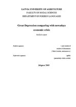 Kutatási anyagok 'Great Depression Comparing with Nowadays Economic Crisis', 1.                