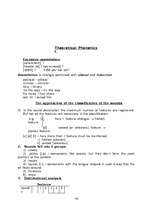 Összefoglalók, jegyzetek 'Lectures in Theoretical Phonetics of English', 19.                