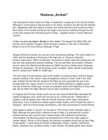 Összefoglalók, jegyzetek 'Moscow Suburb - Description of Travel', 1.                