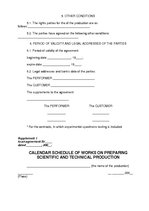 Minták 'Agreement on Preparation Tehnical and Scientific Production', 3.                