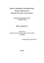 Összefoglalók, jegyzetek 'Main Treaties of European Union', 1.                