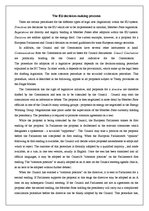 Esszék 'The EU Decision-making Process', 1.                