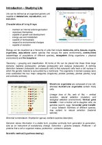 Összefoglalók, jegyzetek 'Studying Life, Chemistry', 1.                