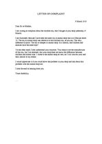 Minták 'Letter of Complaint', 1.                