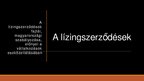 Prezentációk 'Lízingszerződések', 1.                