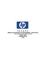 Prezentációk 'Hewlett-Packard (HP) Case Study', 1.                