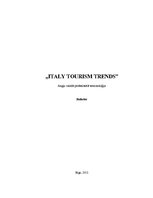 Összefoglalók, jegyzetek 'Italy Tourism Trends', 1.                