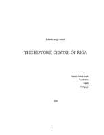 Kutatási anyagok 'The Historic Centre of Riga', 5.                