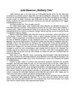 Esszék 'Jude Deveraux „Mulberry tree” book report', 1.                