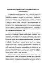 Esszék 'Optimism and Pessimism of Entrepreneurs and It Impact on Macroeconomics', 1.                