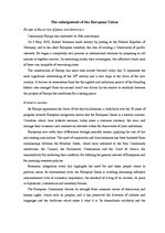 Összefoglalók, jegyzetek 'The Enlargement of the European Union', 1.                