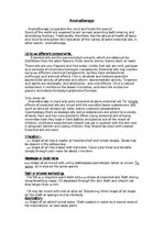 Összefoglalók, jegyzetek 'Aromatherapy', 1.                