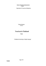 Kutatási anyagok 'Tourism in Thailand', 1.                