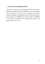 Kutatási anyagok 'Abbreviations in English, Their Types, Usage and Correspondences to Latvian Coun', 6.                