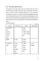 Kutatási anyagok 'Abbreviations in English, Their Types, Usage and Correspondences to Latvian Coun', 13.                