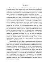 Esszék 'Problems of Young People Today', 6.                