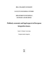Összefoglalók, jegyzetek 'Political, Economic and Legal Aspects in European Integration Issues', 1.                