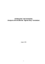 Összefoglalók, jegyzetek 'Analysis of Anne Bronte “Agnes Grey” Translation', 1.                
