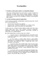 Összefoglalók, jegyzetek 'Termékpolitika', 1.                