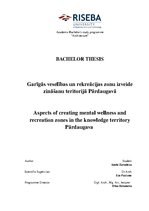 Záródolgozatok 'Aspects of Creating Mental Wellness and Recreation Zones in the Knowledge Territ', 1.                