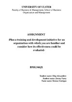 Kutatási anyagok 'Plan a Training and Development Initiative for an Organization', 1.                