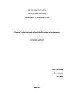 Kutatási anyagok 'Usage of Adjectives and Adverbs in Estonian Advertisements', 1.                