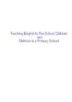 Kutatási anyagok 'Teaching English to Pre-School Children and Children in a Primary School', 1.                