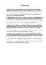 Esszék 'Global Warming', 1.                