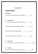 Kutatási anyagok 'Teaching Pronunciation at the English Lesson', 2.                