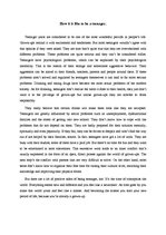 Esszék 'How Is It Like to be a Teenager', 1.                