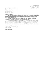 Minták 'Formal Letter of Complaint', 1.                