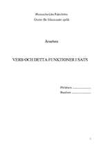 Kutatási anyagok 'Verb och detta funktioner i sats', 1.                